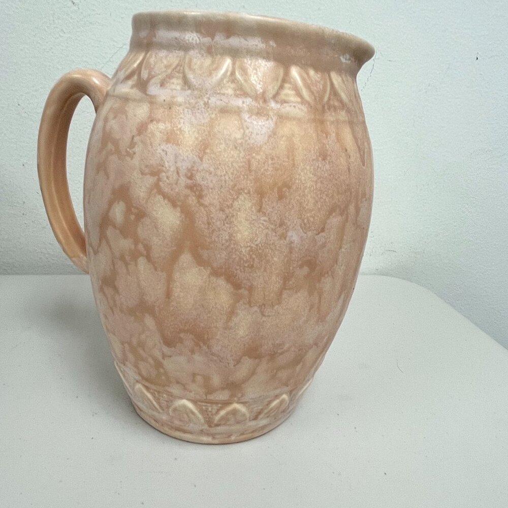 Douglas Pottery England Spongeware pitcher Vintage water milk jug
